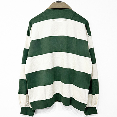 refomed [ BORDER RUGBY SHIRT ] OFF×GREEN