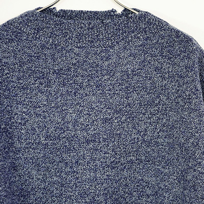 UNUSED [ US2254 (Damaged boatneck sweater) ] NAVY