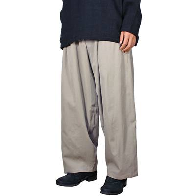 YANTOR [ Wash Wool 2tuck Wide Pants ] BEIGE
