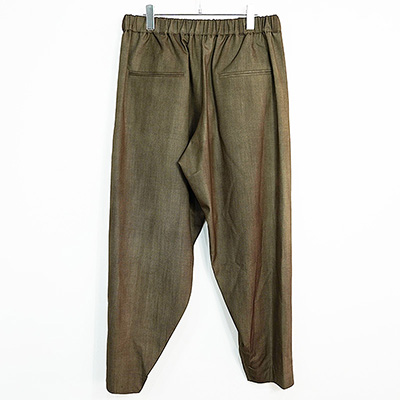 YANTOR [ Uneven Dyed Wool 6tuck Pants ] BEIGE