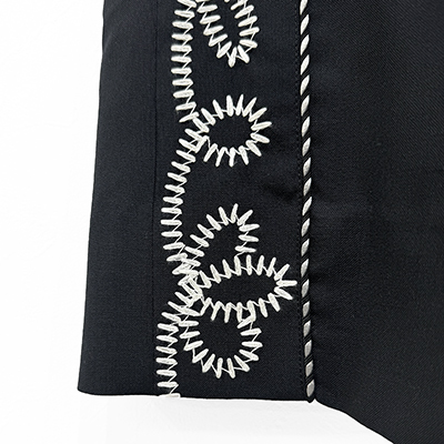 DAIRIKU [ Embroidery Western Wide Slacks ] Black