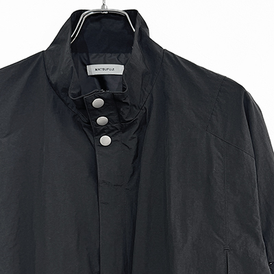 MATSUFUJI [ Stand Collar Nylon Jacket ] BLACK