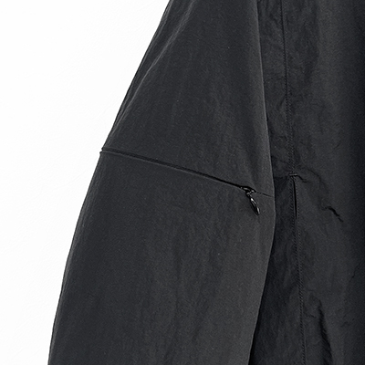 MATSUFUJI [ Stand Collar Nylon Jacket ] BLACK