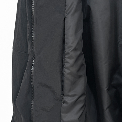 MATSUFUJI [ Stand Collar Nylon Jacket ] BLACK
