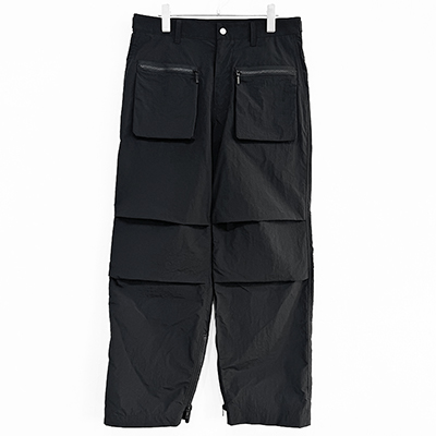 MATSUFUJI [ Cargo Pocket Nylon Wide Trousers ] BLACK