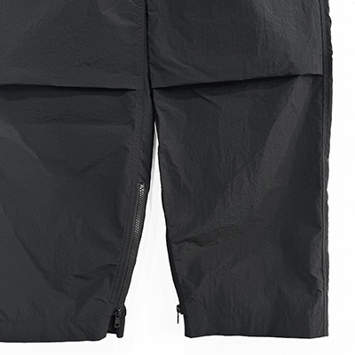 MATSUFUJI [ Cargo Pocket Nylon Wide Trousers ] BLACK