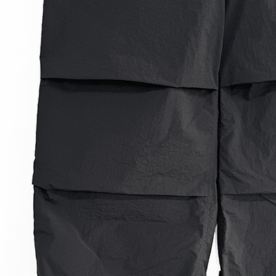 MATSUFUJI [ Cargo Pocket Nylon Wide Trousers ] BLACK