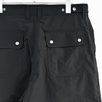 MATSUFUJI [ Cargo Pocket Nylon Wide Trousers ] BLACK