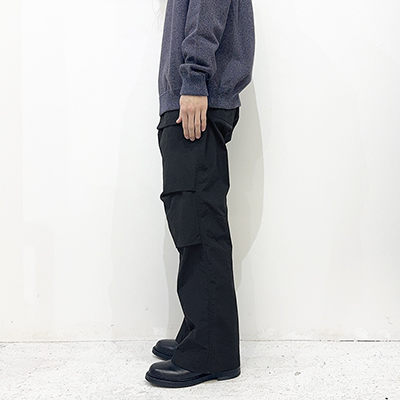 MATSUFUJI [ Cargo Pocket Nylon Wide Trousers ] BLACK