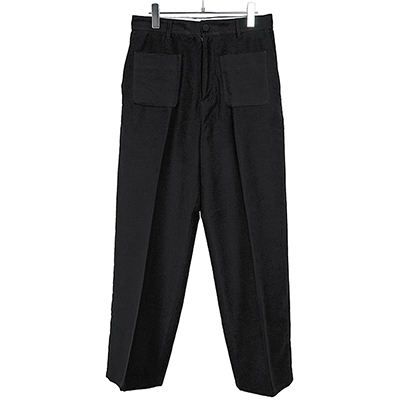 MATSUFUJI [ Moleskin Wide Trousers ] BLACK