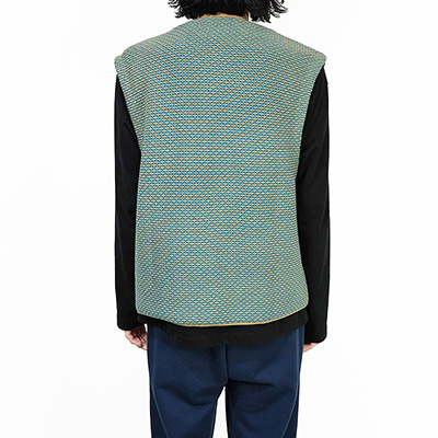 MATSUFUJI [ Raven Pattern Knit Vest ] BGE×BLU