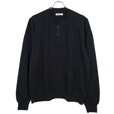 MATSUFUJI [ Henry Neck Sweat Shirt ] BLACK