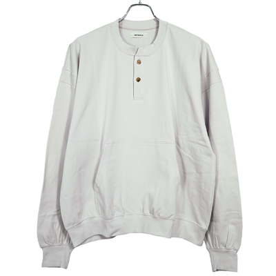 MATSUFUJI [ Henry Neck Sweat Shirt ] L.GRAY