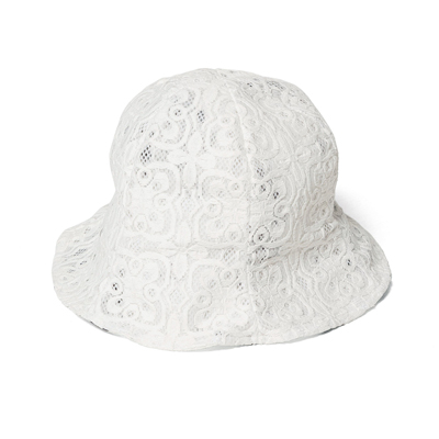 Sasquatchfabrix. [ "MAYOKE" LACE TULIP HAT ] WHITE