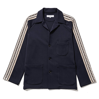 Sasquatchfabrix. [ LACE TAPE RAPEL JACKET ] NAVY