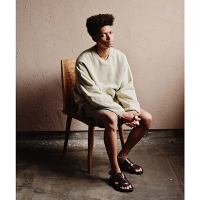 MATSUFUJI [ Hanting Stitch Sweatshirt ] ECRU