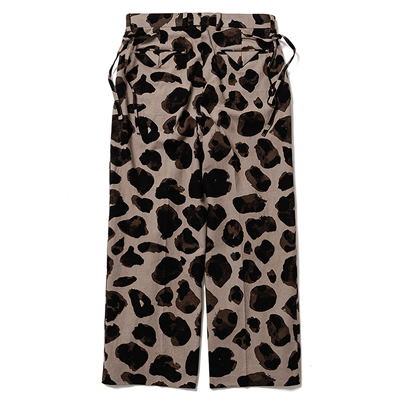 Sasquatchfabrix. [ ANIMAL PATTERN LINEN SLACKS ] BROWN