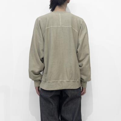 SUGARHILL [ PIGMENT DYE SWEATER ] SMOKE WHITE