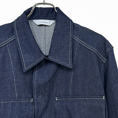 Sasquatchfabrix. [ UTILITY FULL FLAP DENIM JACKET ] INDIGO NAVY