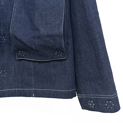 Sasquatchfabrix. [ UTILITY FULL FLAP DENIM JACKET ] INDIGO NAVY