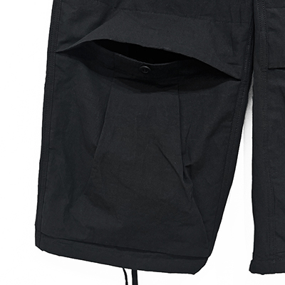 Sasquatchfabrix. [ UTILITY KNEES CARGO PANTS ] BLACK