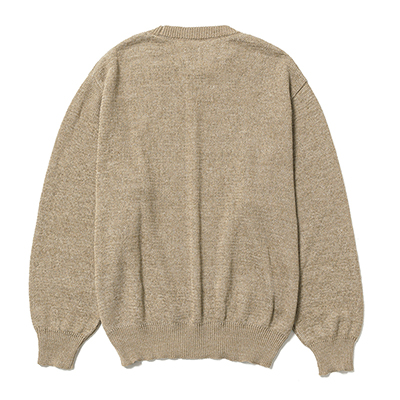 Sasquatchfabrix. [ CALLIGRAPHIC “LOVE & PEACE” KNIT ] BEIGE