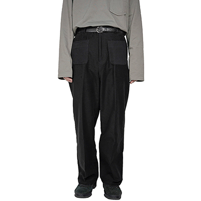 MATSUFUJI [ Moleskin Wide Trousers ] BLACK