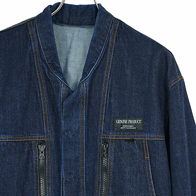 ESSAY [ FOLD COLLAR DENIM JACKET (J-1) ] INDIGO DENIM