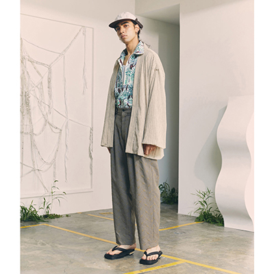 Sasquatchfabrix. [ FLOWER TAPERED PANTS ] OLIVE | ロイド・エフ 