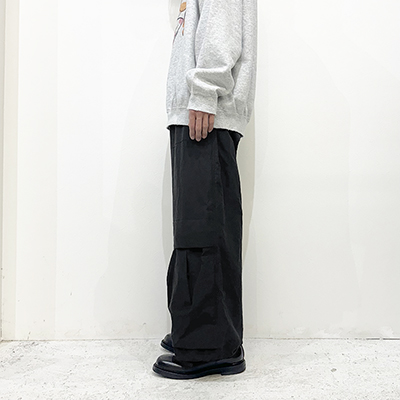 Sasquatchfabrix. [ UTILITY KNEES CARGO PANTS ] BLACK