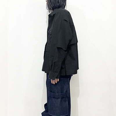 Sasquatchfabrix. [ UTILITY VENTILATION SHIRT ] BLACK