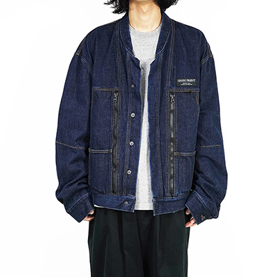 ESSAY [ FOLD COLLAR DENIM JACKET (J-1) ] INDIGO DENIM