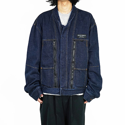 ESSAY [ FOLD COLLAR DENIM JACKET (J-1) ] INDIGO DENIM