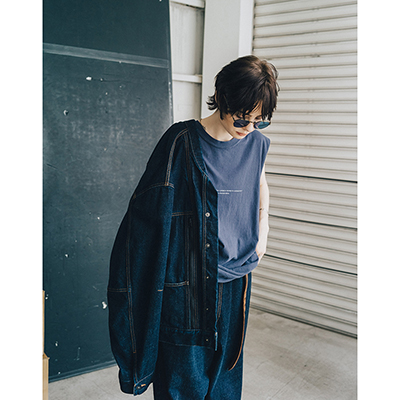 ESSAY [ FOLD COLLAR DENIM JACKET (J-1) ] INDIGO DENIM