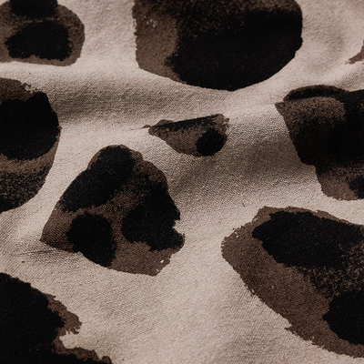 Sasquatchfabrix. [ ANIMAL PATTERN LINEN SHIRT JACKET ] BROWN