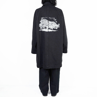 ESSAY [ CINEMA DENIM COAT (C-1) ] BLACK DENIM