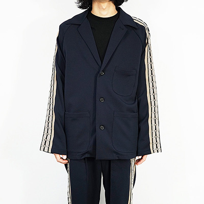 Sasquatchfabrix. [ LACE TAPE RAPEL JACKET ] NAVY