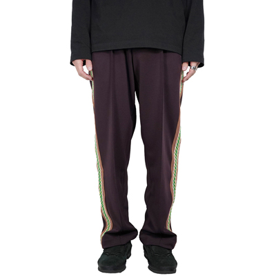 Sasquatchfabrix. [ LACE TAPE TRACK PANTS ] BORDEAUX