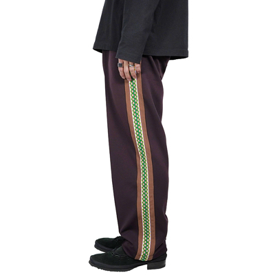 Sasquatchfabrix. [ LACE TAPE TRACK PANTS ] BORDEAUX