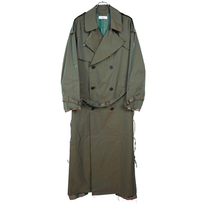 SUGARHILL [ Rawedge Lace-up Trench Coat ] KHAKI