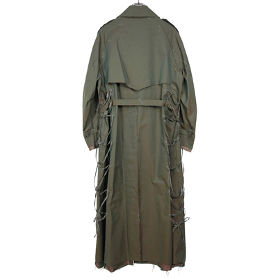 SUGARHILL [ Rawedge Lace-up Trench Coat ] KHAKI