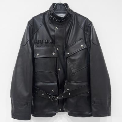 DAIRIKU [ "Jerome" 4PKT Leather Moto Jacket ] Black