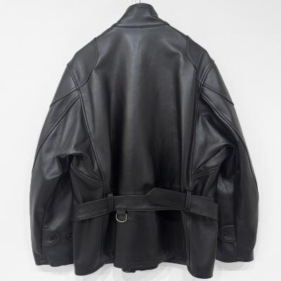 DAIRIKU [ "Jerome" 4PKT Leather Moto Jacket ] Black