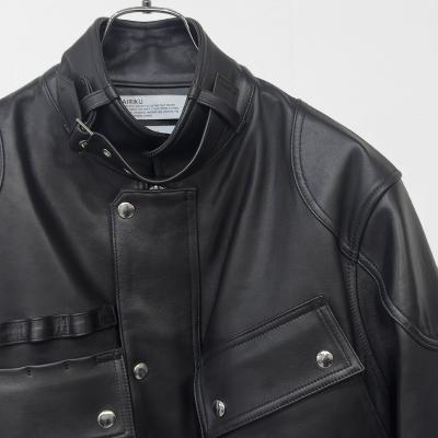 DAIRIKU [ "Jerome" 4PKT Leather Moto Jacket ] Black