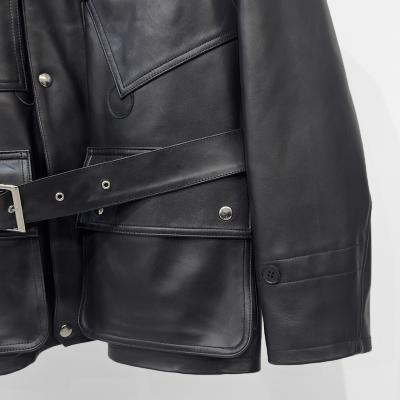 DAIRIKU [ "Jerome" 4PKT Leather Moto Jacket ] Black