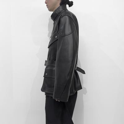 DAIRIKU [ "Jerome" 4PKT Leather Moto Jacket ] Black