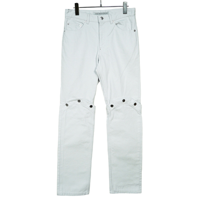 JOHN LAWRENCE SULLIVAN [ KNEE BUTTON JEANS ] WHITE