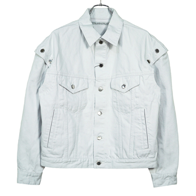 JOHN LAWRENCE SULLIVAN [ SHOULDER BUTTON JEAN JACKET ] WHITE