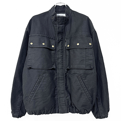 DAIRIKU [ Mole Skin Military Jacket ] Wash Black