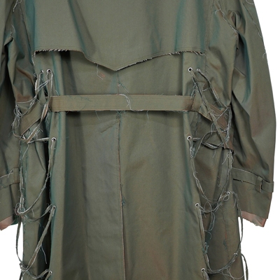 SUGARHILL [ Rawedge Lace-up Trench Coat ] KHAKI